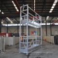 Steel cover counterweight aluminium suspended platform